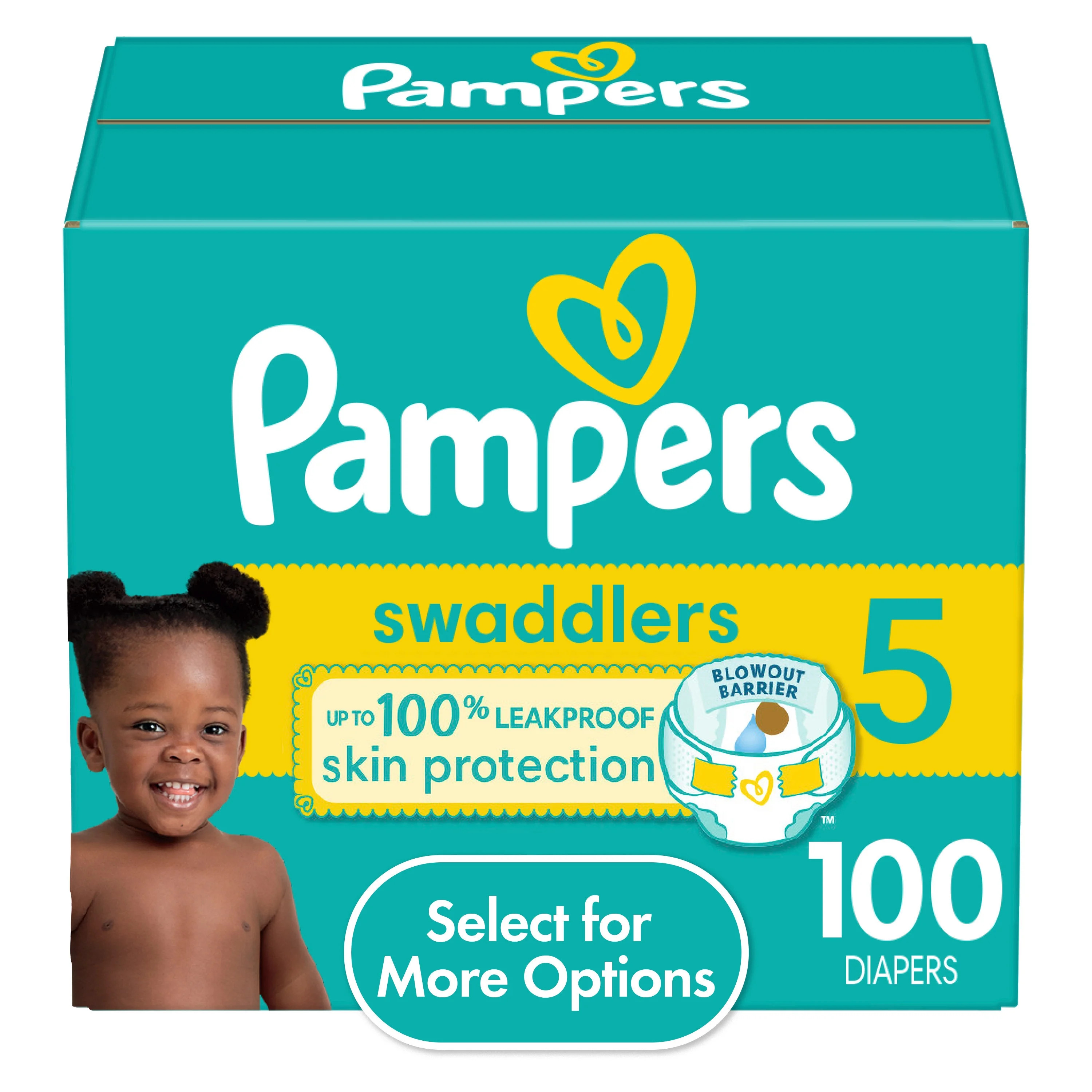 Pampers Swaddlers Diapers, Size 5, 100 Count (Select for More Options) | Walmart (US)