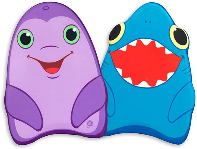 Melissa & Doug Sunny Patch Dolphin and Shark Kickboards - Learn-to-Swim Pool Toys (Set of 2) | Amazon (US)