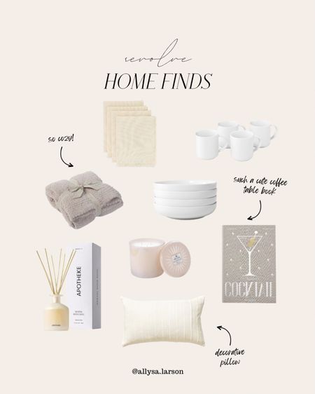 Revolve home finds, home decor, neutral home, coffee table book, pillow, barefoot dreams throw blanket 

#LTKstyletip #LTKhome #LTKSeasonal