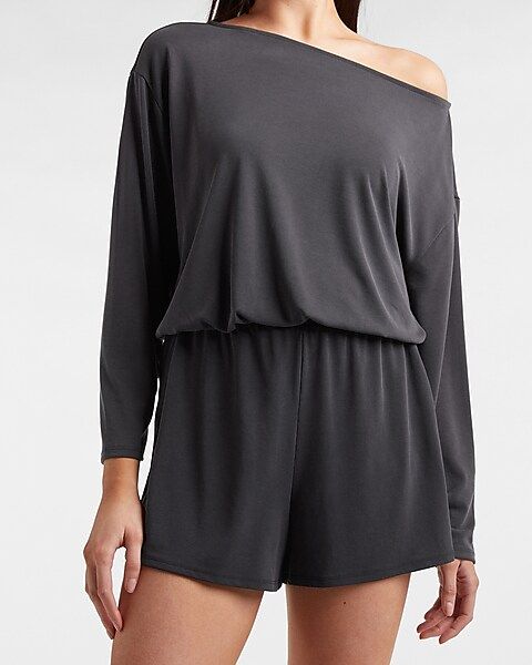 Silky Sueded Jersey Off The Shoulder Tee | Express