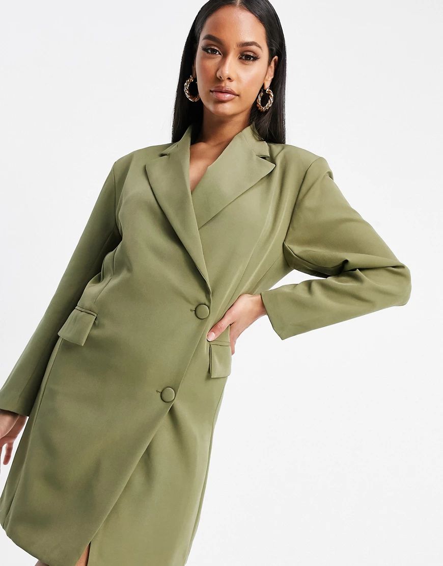 NaaNaa blazer dress in khaki-Green | ASOS (Global)