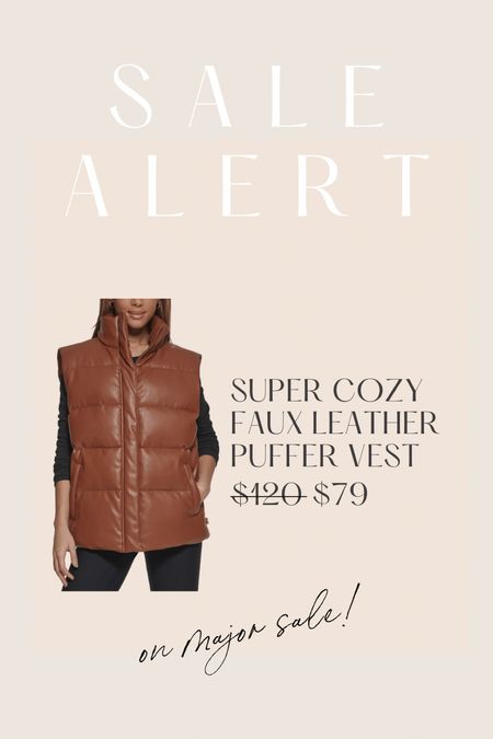 Levi’s faux leather puffer vest on major sale today! Super warm and cozy, perfect for fall and winter outfits

#LTKSeasonal #LTKunder100 #LTKsalealert
