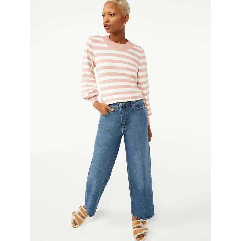 Free Assembly Women's Bubble Sleeve Sweater | Walmart (US)