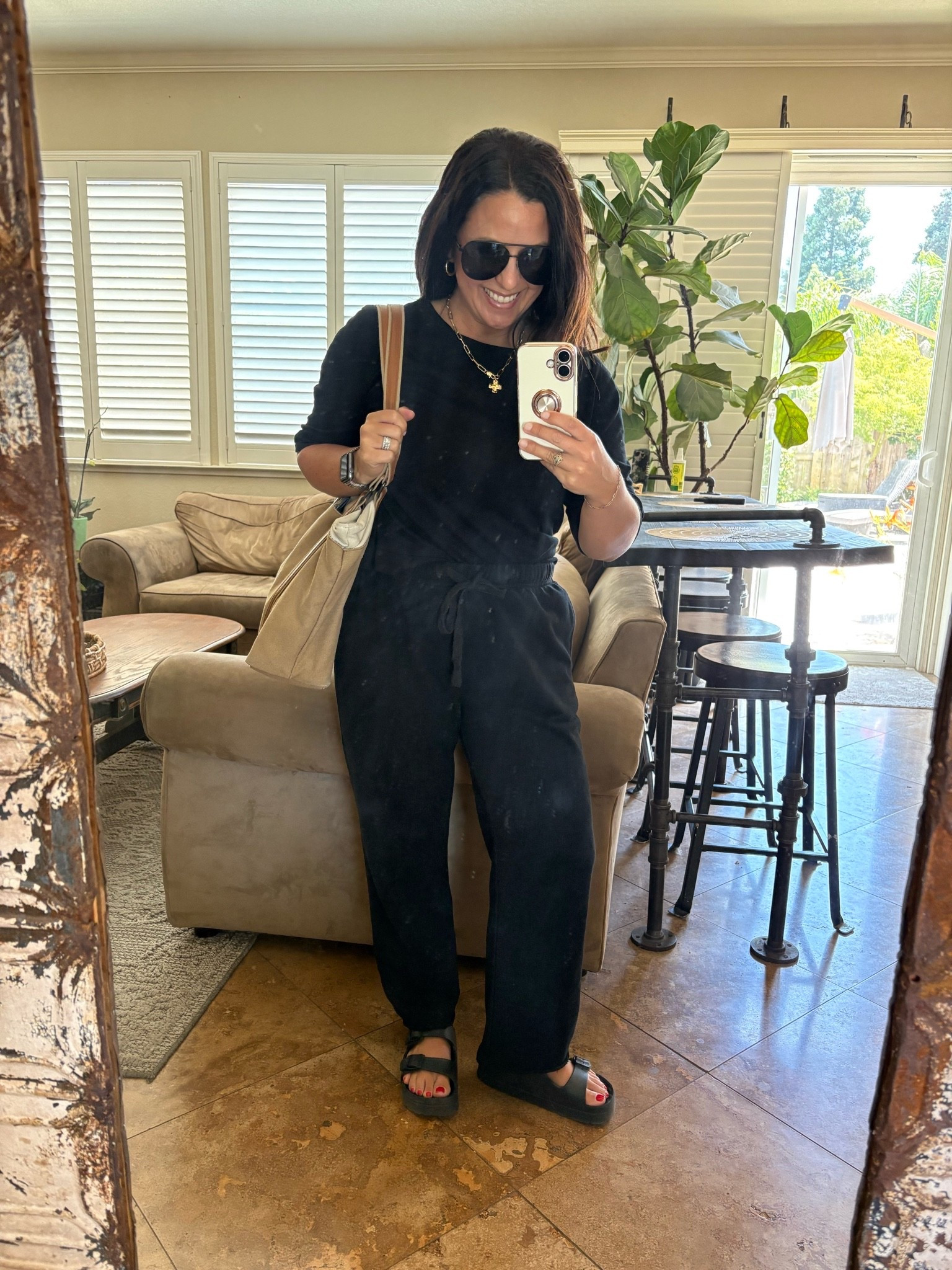 Easy summer outfit formula 🖤
This two-piece set looks like a jumpsuit but feels way more comfortable and practical 🙌 The relaxed fit is so flattering, lightweight for summer, and easy to mix and match with other basics. Paired it with comfy sandals and oversized sunnies for an effortless everyday look. Everything linked in my LTK ✨

#LTKStyle #LTKOver40 #PetiteStyle #MatchingSet #TwoPieceSet #CasualChic #EverydayOutfit #WomenOver40Style #AffordableFashion #SummerStyle #MomStyle #TeacherStyle #NeutralStyle #MinimalStyle #ClassicStyle #AmazonFashion #PetiteFashion #WeekendStyle #LTKFinds #EasyStyle

#LTKmomlife #LTKPetite #LTKOver40