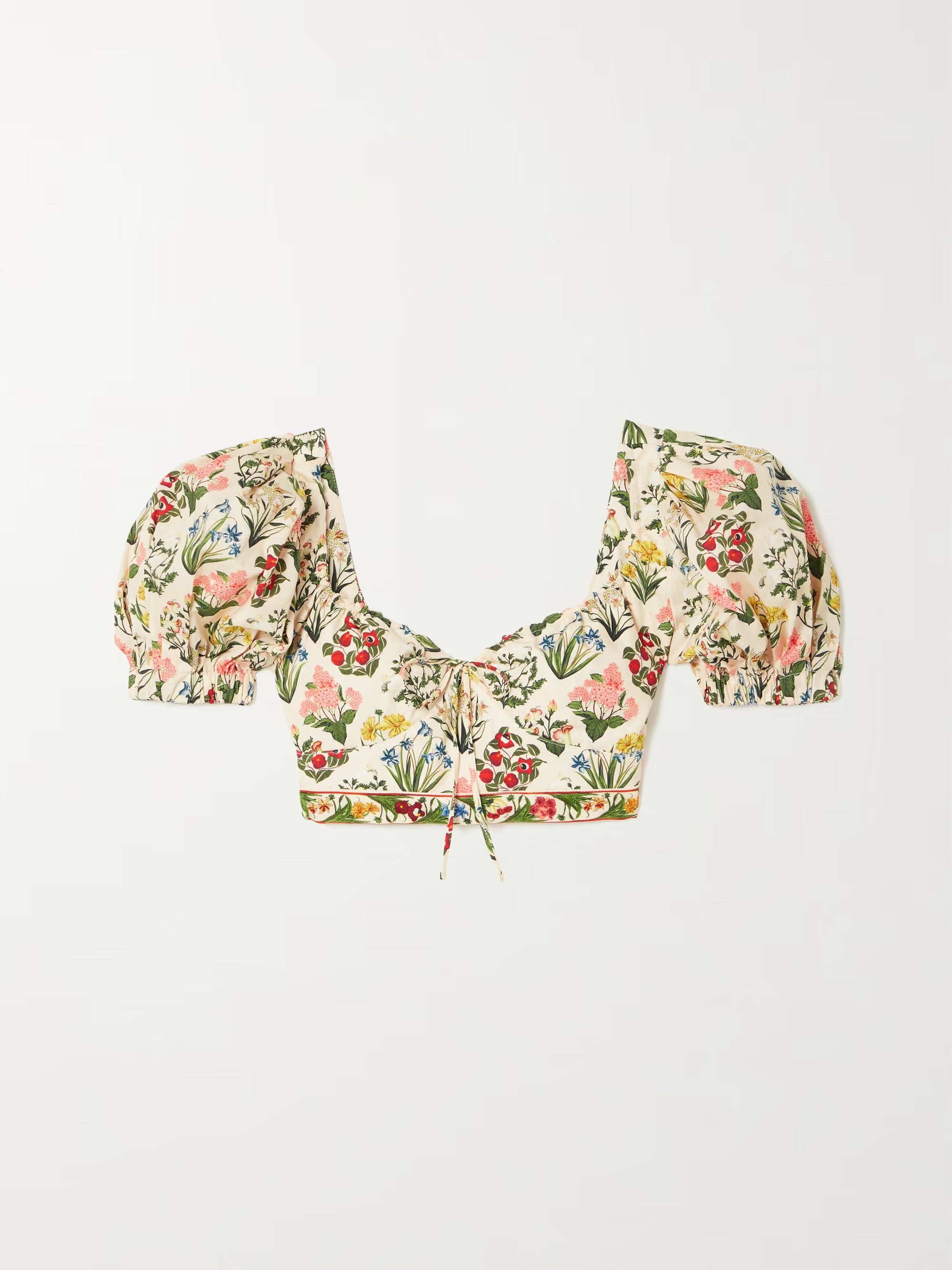 Palmarosa cropped floral-print organic cotton-poplin top | NET-A-PORTER (UK & EU)