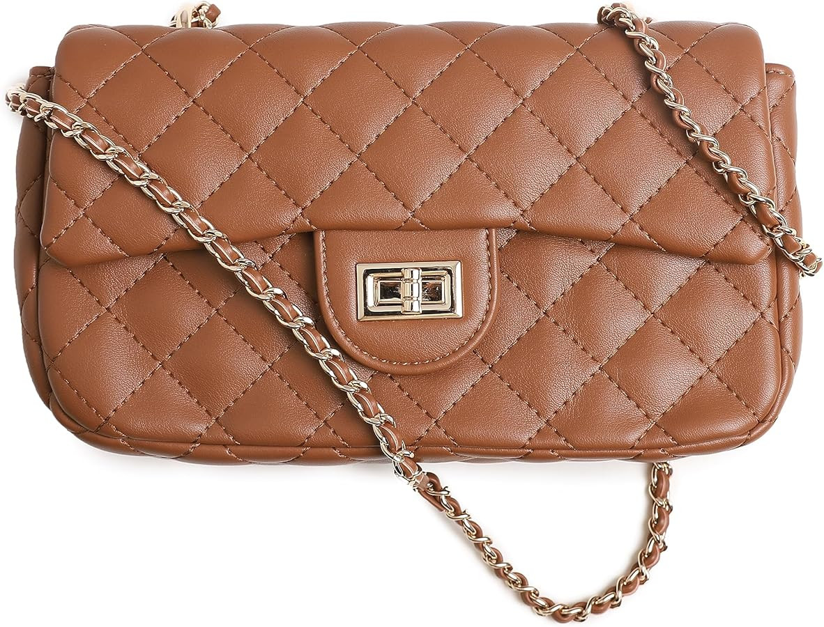 FEVERSOLE Crossbody Bag Vegan Leather Women Retro Small Saddle Satchel Shoulder Bag Tote With Lon... | Amazon (US)