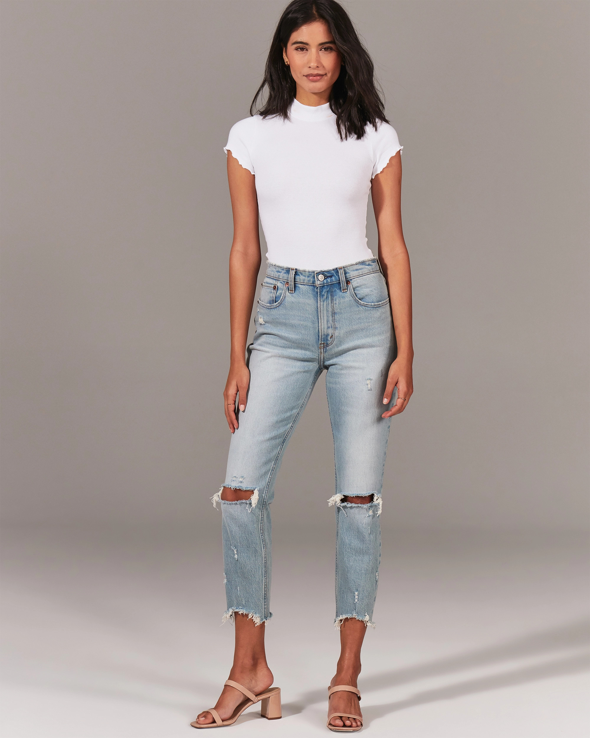 High Rise Mom Jeans | Abercrombie & Fitch (US)