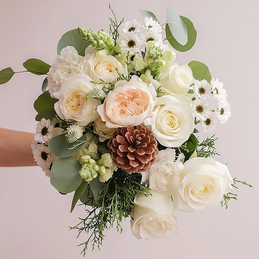 Laura Ashley Winter Whites Bouquet, Fresh Cut Flowers, Floral Delivery, All Occasion Gift | Amazon (US)