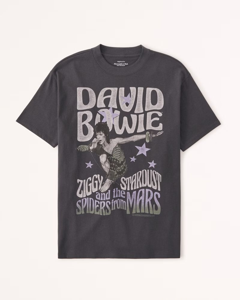 Oversized Boyfriend David Bowie Graphic Tee | Abercrombie & Fitch (US)