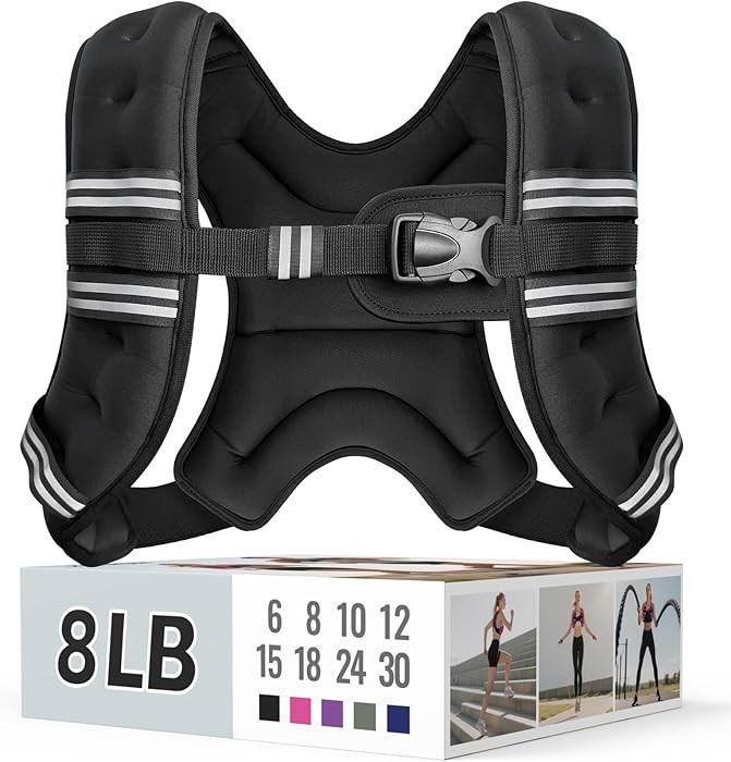 Weighted Vest for Women & Men with Reflective Stripe and Adjustable Buckle, Comfortable & Durable... | Amazon (US)