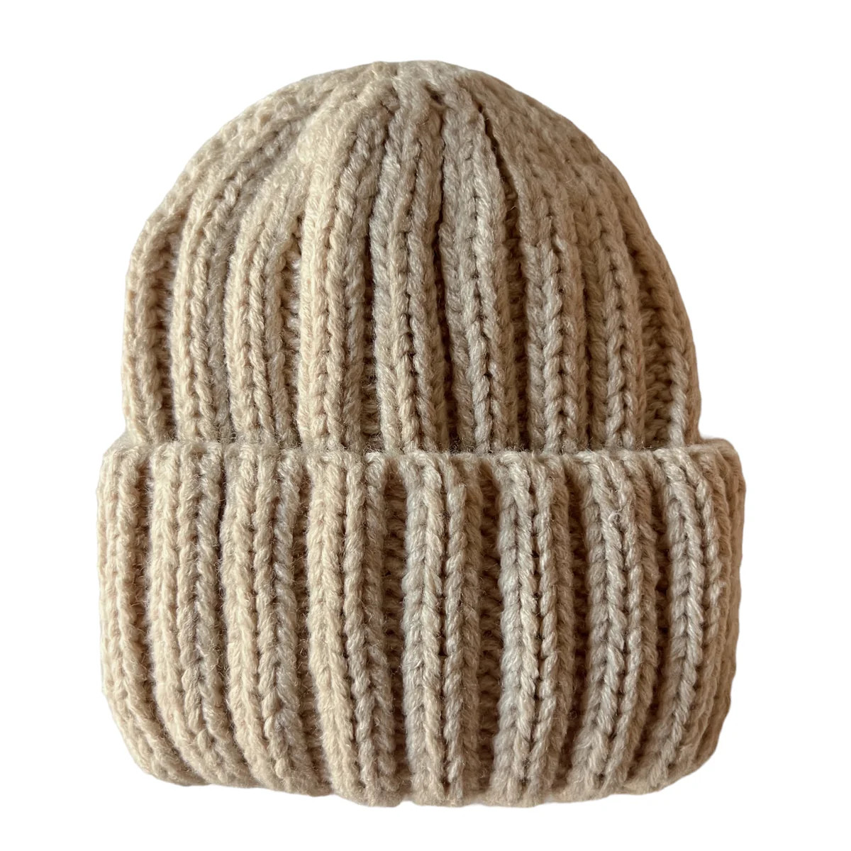 Baby's First Hat, Chunky Knit Almond | SpearmintLOVE