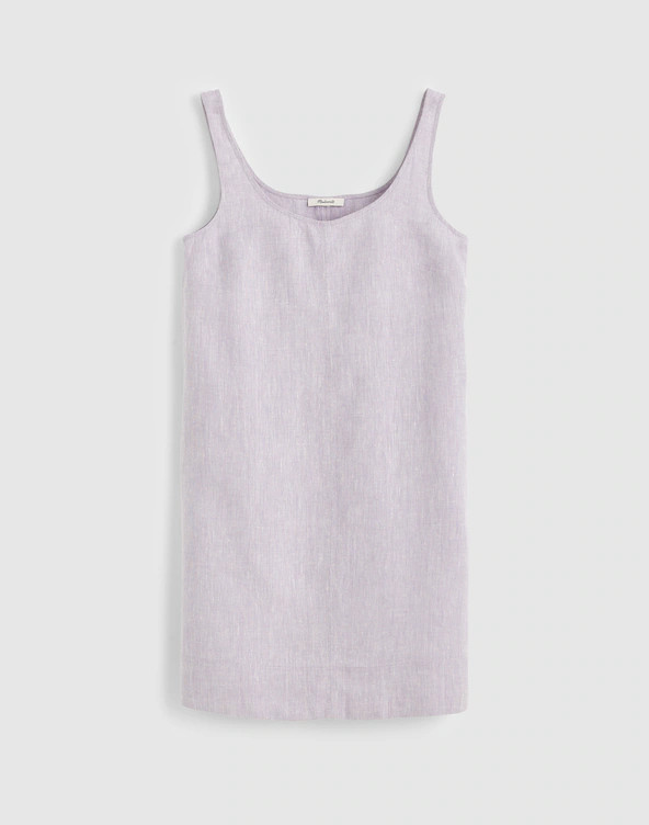 Scoopneck Mini Shift Dress in 100% Linen | Madewell