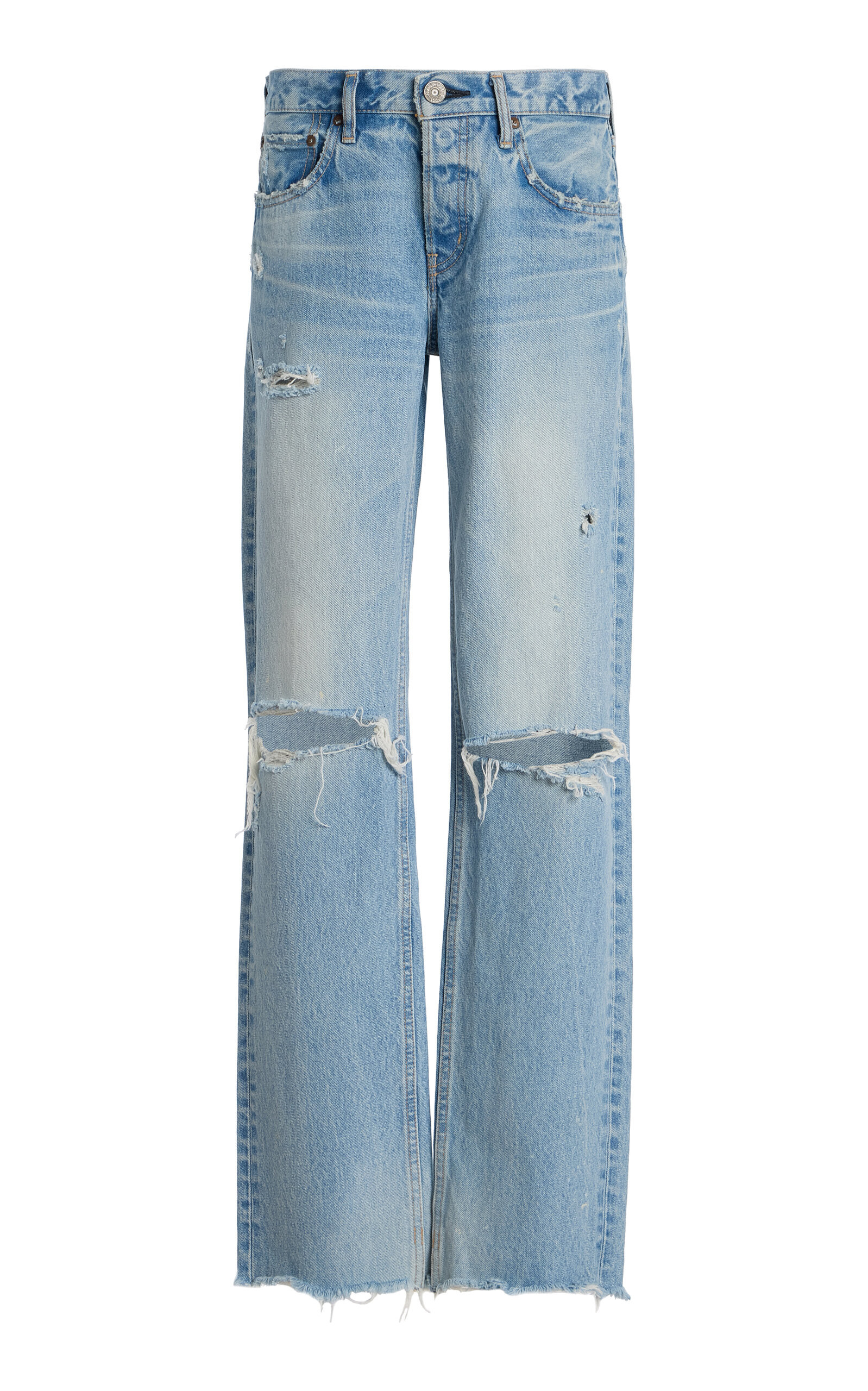 MOUSSY VINTAGE - Odessa Rigid Low-Rise Straight-Leg Jeans - Light Wash - 28 - Moda Operandi | Moda Operandi (Global)