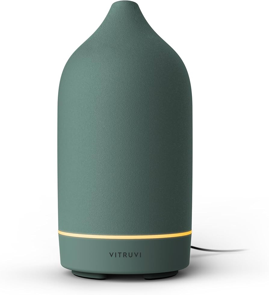 Vitruvi Stone Diffuser, Ceramic Ultrasonic Essential Oil Diffuser for Aromatherapy | Ceramic Diff... | Amazon (US)