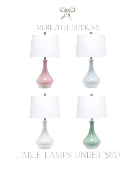 Lighting, table lamp, pink lamp, blue lamp, white lamp, green lamp, sage, blue and white home, preppy, classic, timeless, traditional, living room, bedroom, nightstand, entryway, budget friendly lamp, a portable lamp, office 

#LTKunder100 #LTKhome #LTKsalealert