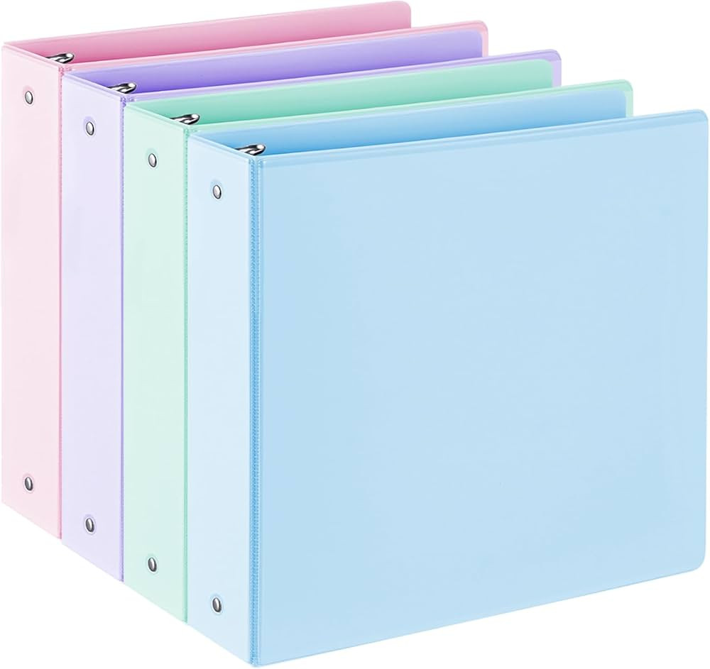 2'' 3-Ring-Binder with Pockets, 450 Sheets Capacity, 2 inch Binders fits 11" x 8.5" US Letter Siz... | Amazon (US)