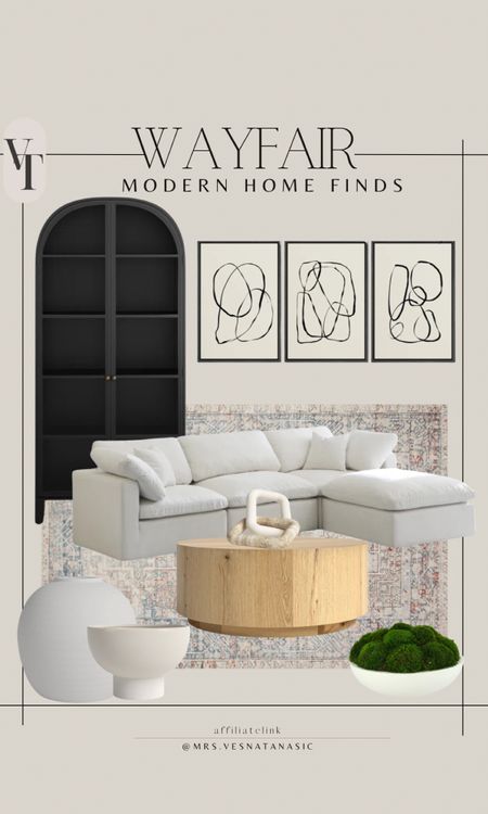 Modern home finds to create a cohesive living room space! Love this cabinet and this cloud sofa looks so dreamy here @wayfair #wayfairfinds #wayfair 

#LTKHome #LTKSaleAlert
