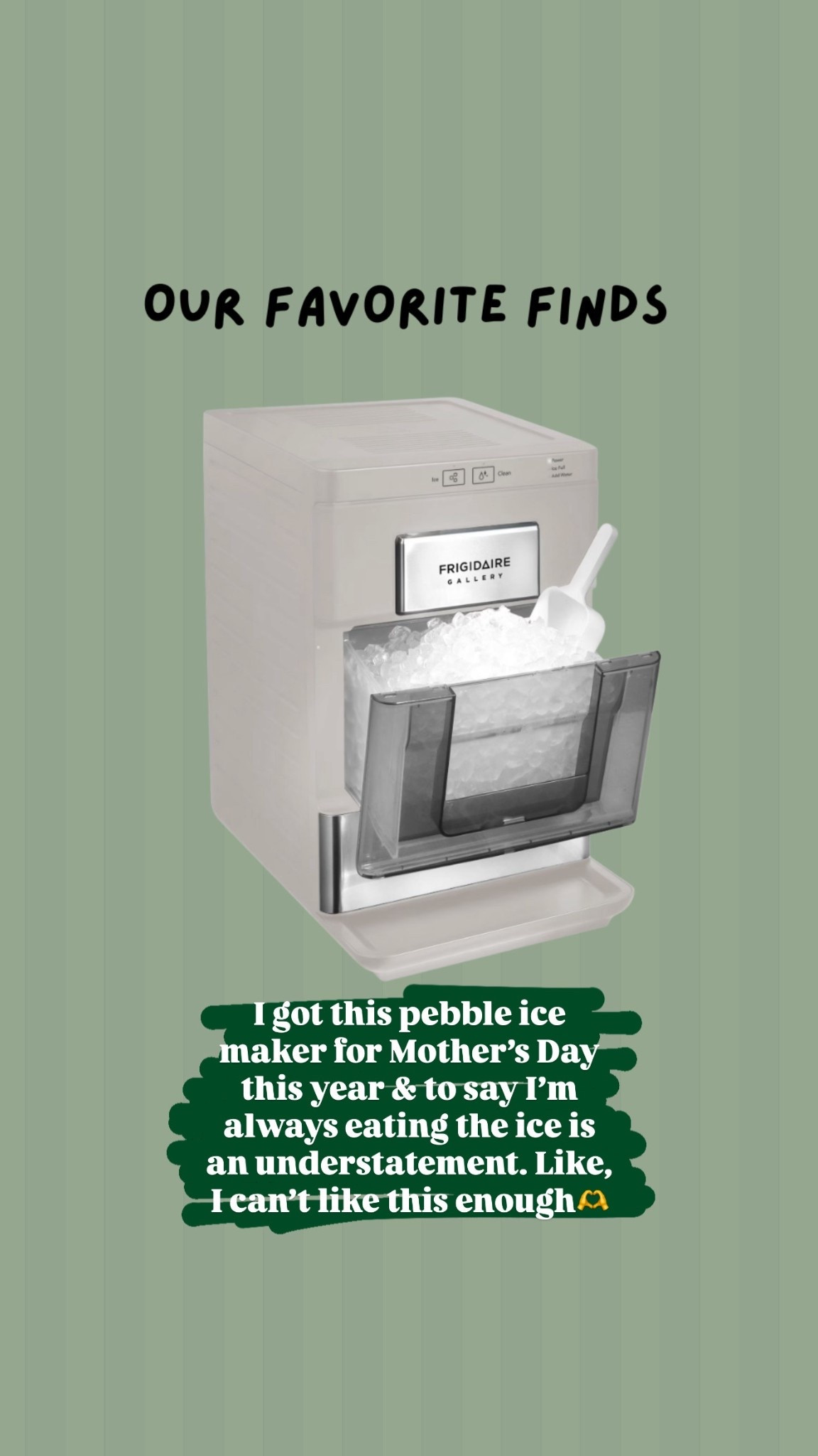 My hands down most used gift of the year! Pebble ice maker, it has changed my life! 

#LTKHoliday #LTKfitnessgoals #LTKCyberWeek