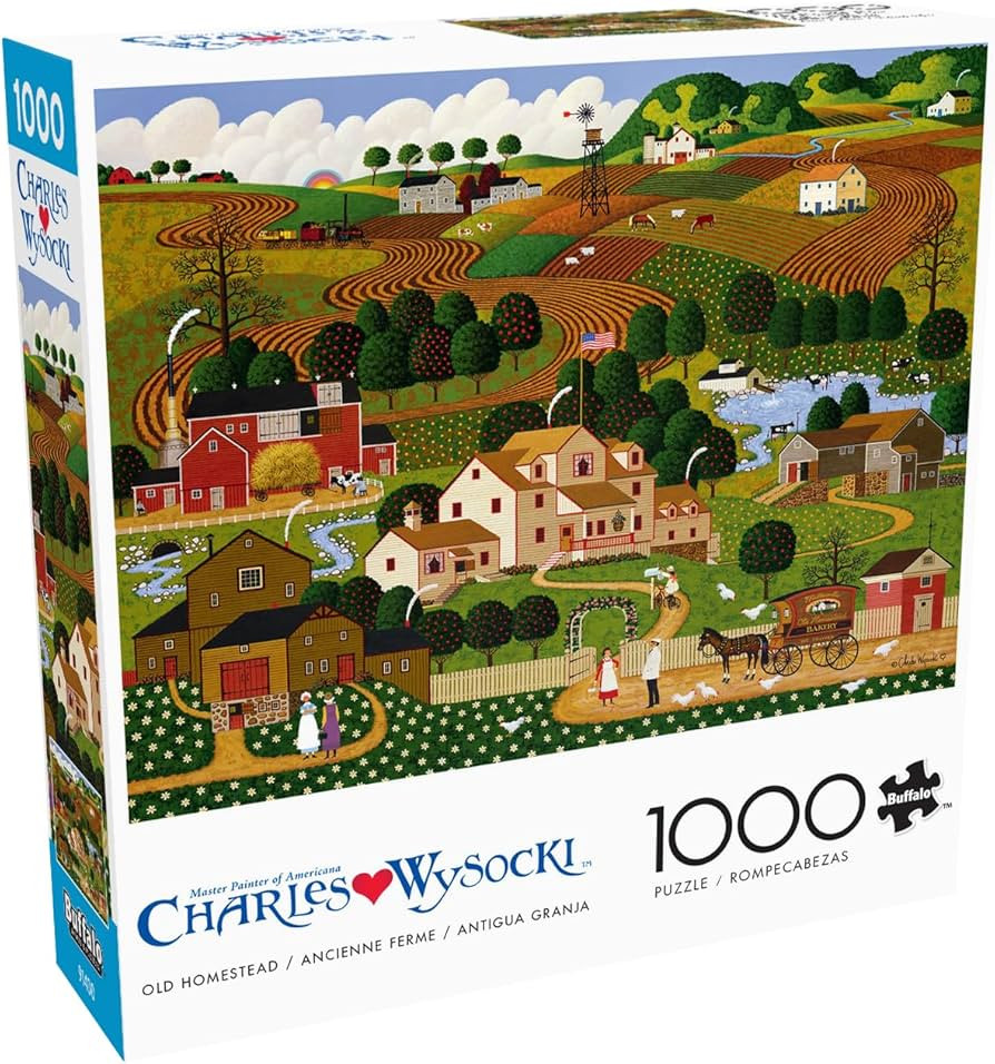 Buffalo Games - Charles Wysocki - Old Homestead - 1000 Piece Puzzle - Challenging Puzzle Perfect ... | Amazon (US)