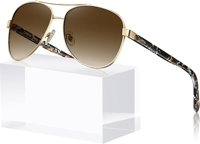 CARFIA Polarized Sunglasses for Women – Acetate Arms, UV400, Lightweight & Flattering Fit CA321... | Amazon (US)