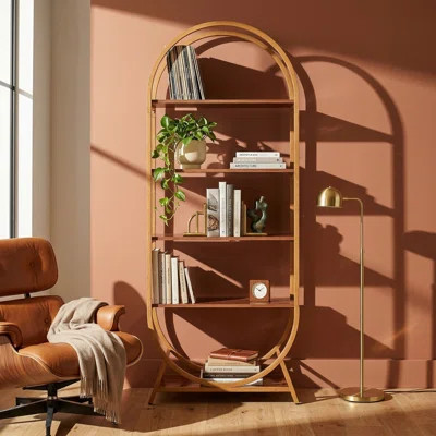 70.8" Modern 5-Tier Arched Bookcase | Wayfair North America