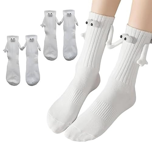 2 Pairs Magnetic Holding Hands Socks Funny Gifts For Couples, Anniversary, Best Friends, Engageme... | Amazon (US)