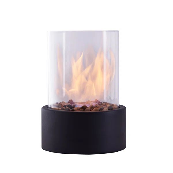Sophie Metal Bio-Ethanol Outdoor Tabletop Fireplace with Flame Guard | Wayfair North America
