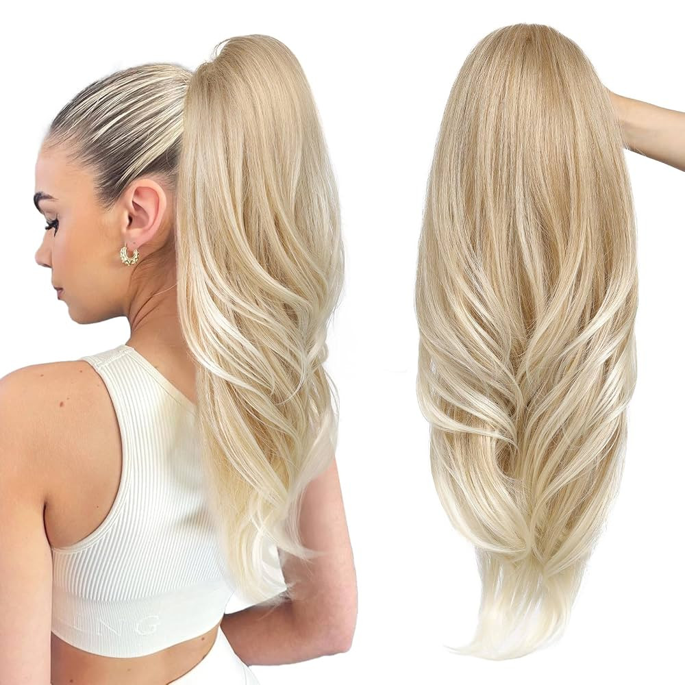 SEIKEA Versatile Drawstring Ponytail Extension, 26" Long Wavy Multi Layered Clip in Ponytail Hair... | Amazon (US)