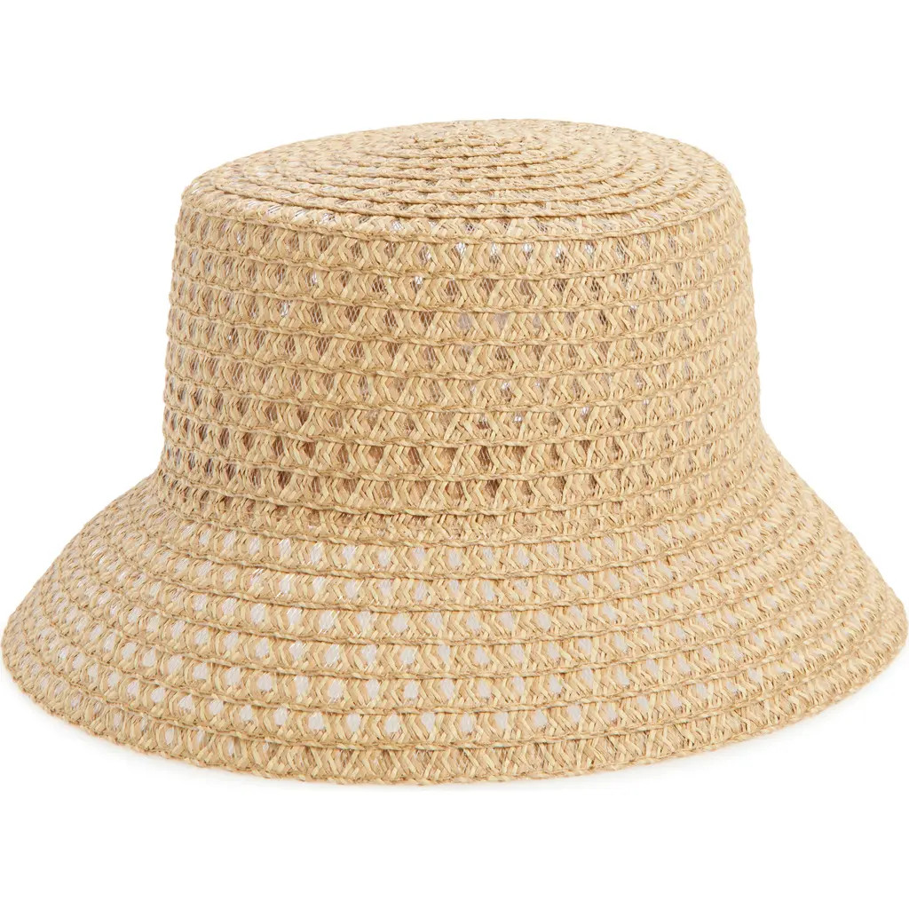 Treasure & Bond Textured Straw Bucket Hat in Natural at Nordstrom Rack | Nordstrom Rack