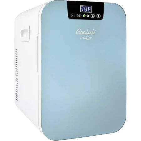 Cooluli Concord Blue 20 Liter Compact Cooler Warmer Mini Fridge for Bedroom, Office, Car, Dorm - Por | Walmart (US)