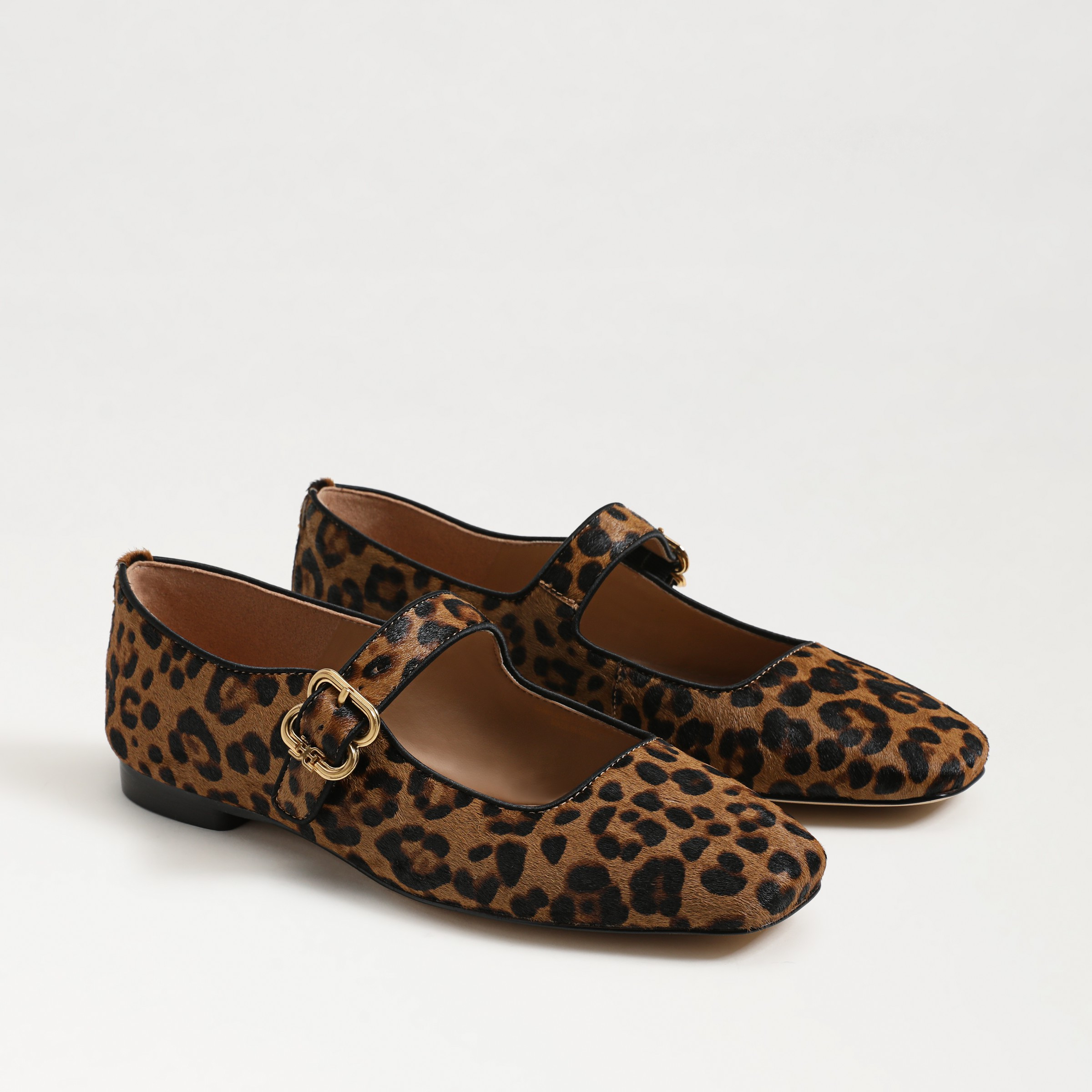 Sam Edelman Michaela Mary Jane Flat Leopard Brahma Hair Leather | Sam Edelman