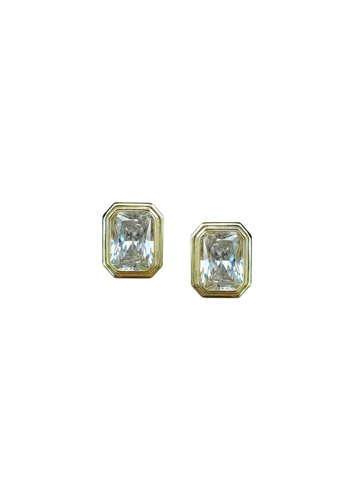 Golden Bezel studs | Nicola Bathie Jewelry