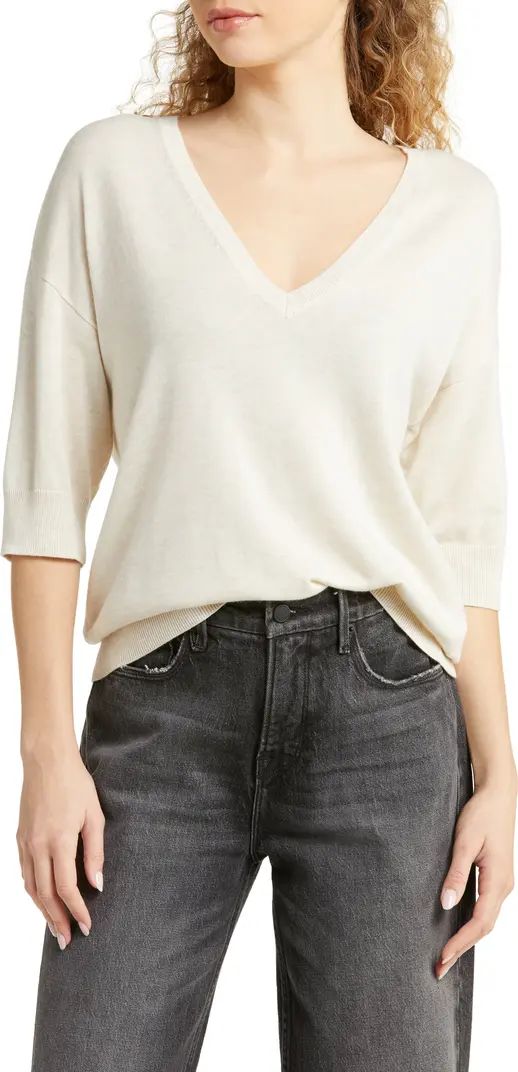 V-Neck Short Sleeve Sweater | Nordstrom