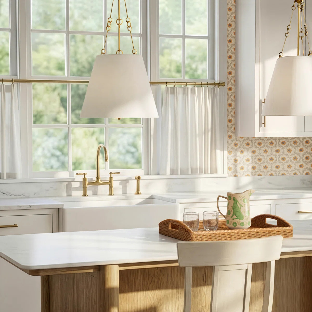 Lodi 4-Light Dimmable Fabric Cone Pendant | Wayfair North America
