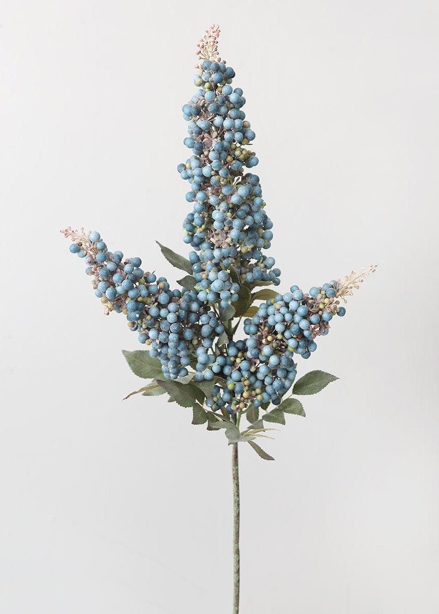 Faux Blue Berry Cluster Branch - 37" | Afloral