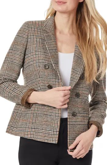 Jones New York Houndstooth Check Faux Double Breasted Jacket | Nordstrom | Nordstrom