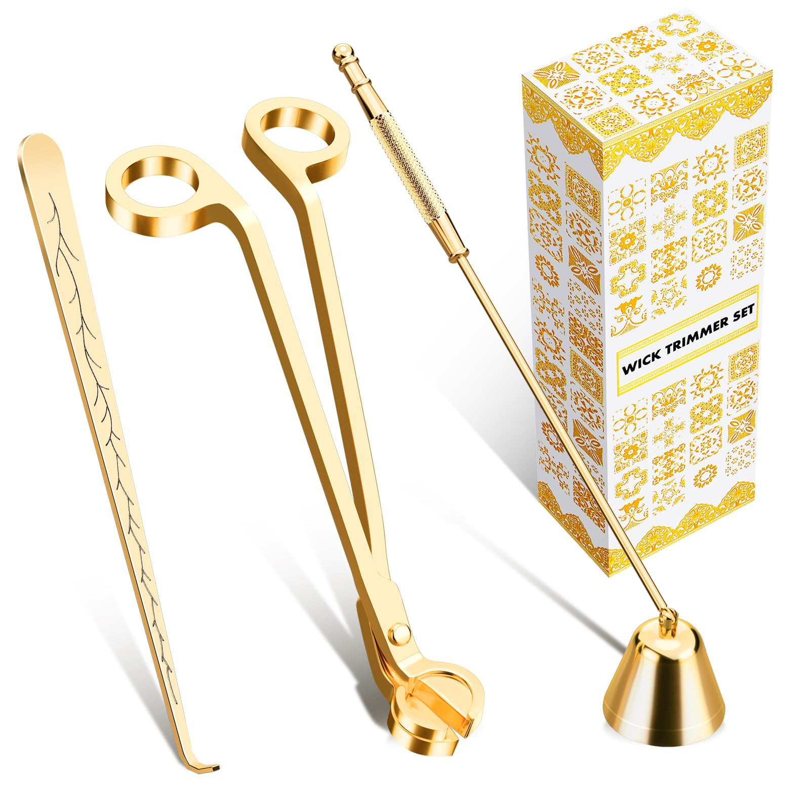 calary Candle Wick Trimmer, Candle Snuffer and Wick Dipper & Candle Accessory Set, 3 in 1 Candle ... | Amazon (US)