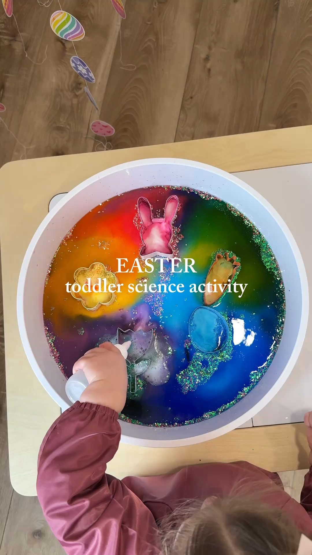 Easter toddler activity idea 🐣💛 easy sensory play + simple science experiment kids love!

DIY fizzy Easter activity using baking soda, vinegar, food coloring, and Easter cookie cutters. Perfect for toddlers, preschoolers, and at-home play. Great Easter activity idea, spring sensory bin idea, and fun learning activity for kids.

Shop my supplies + toddler activity favorites on my LTK! ✨

#LTKmomlife #LTKSeasonal #LTKKids