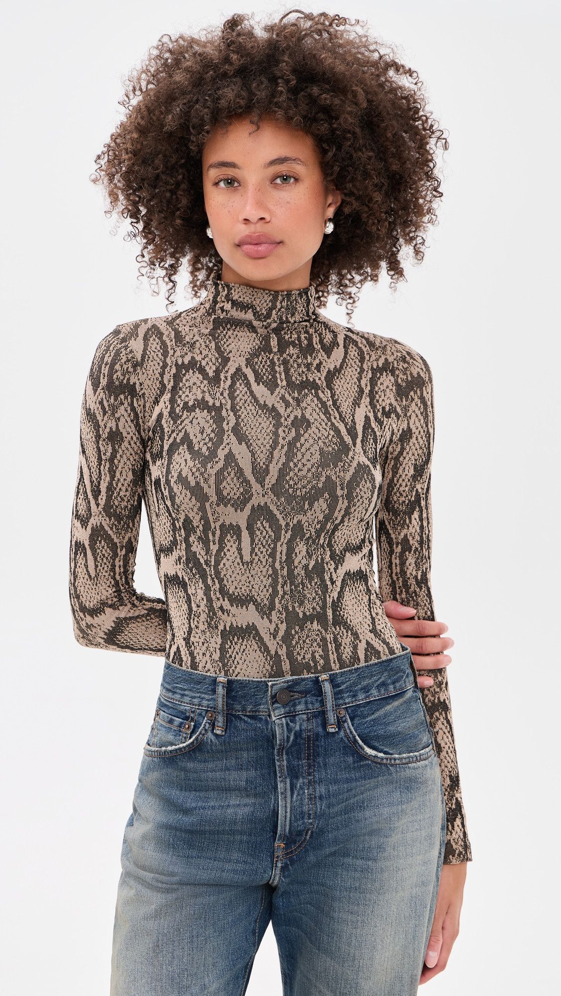 Wolford Shimmering Python Thong Bodysuit Desert Python S | Shopbop
