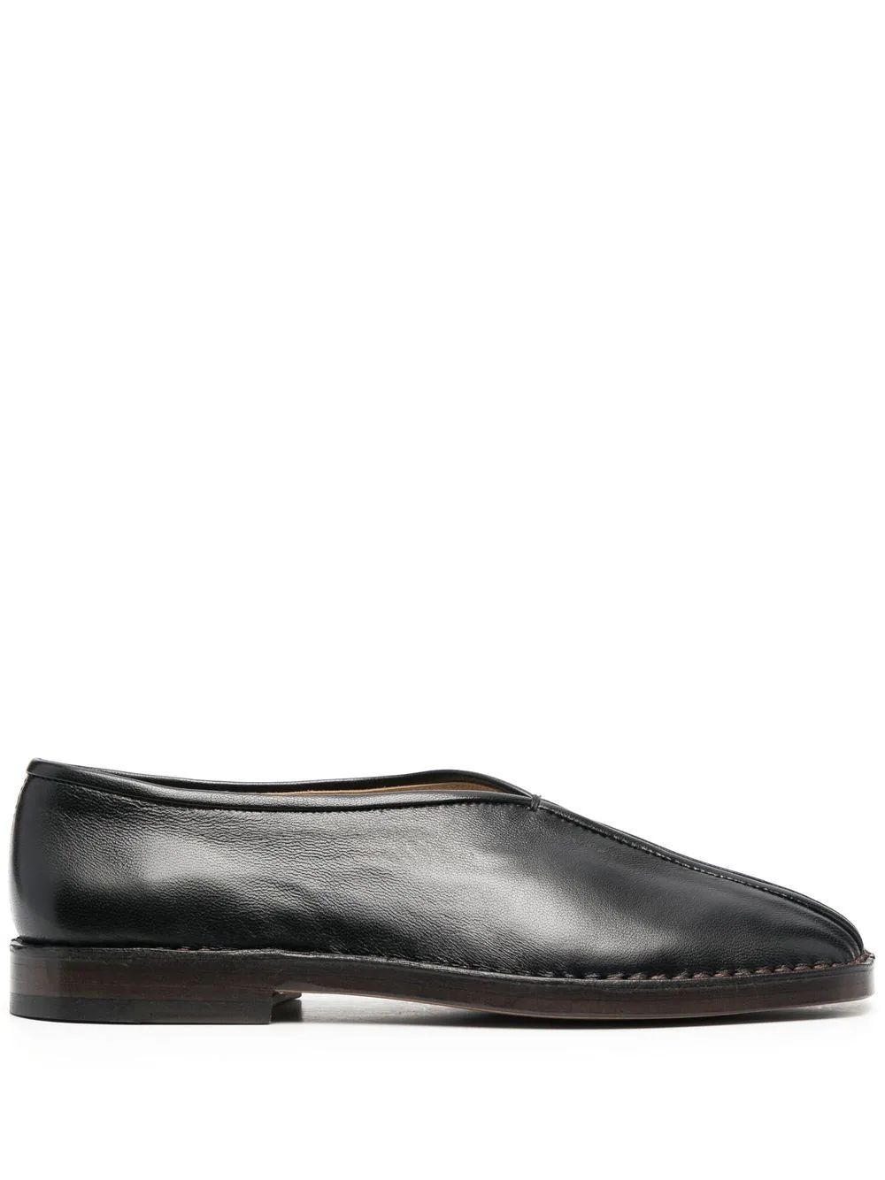 square-toe leather loafers | Farfetch Global