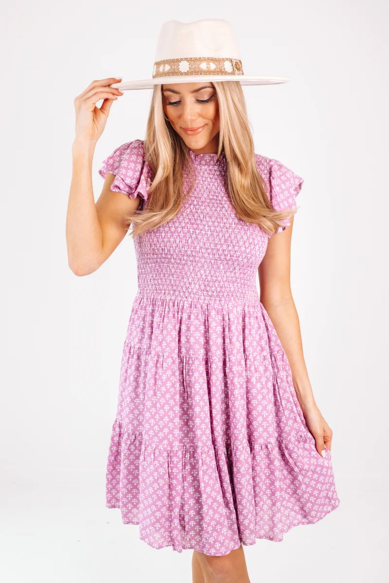 The Olivia Ruched Dress - Lavender | The Impeccable Pig