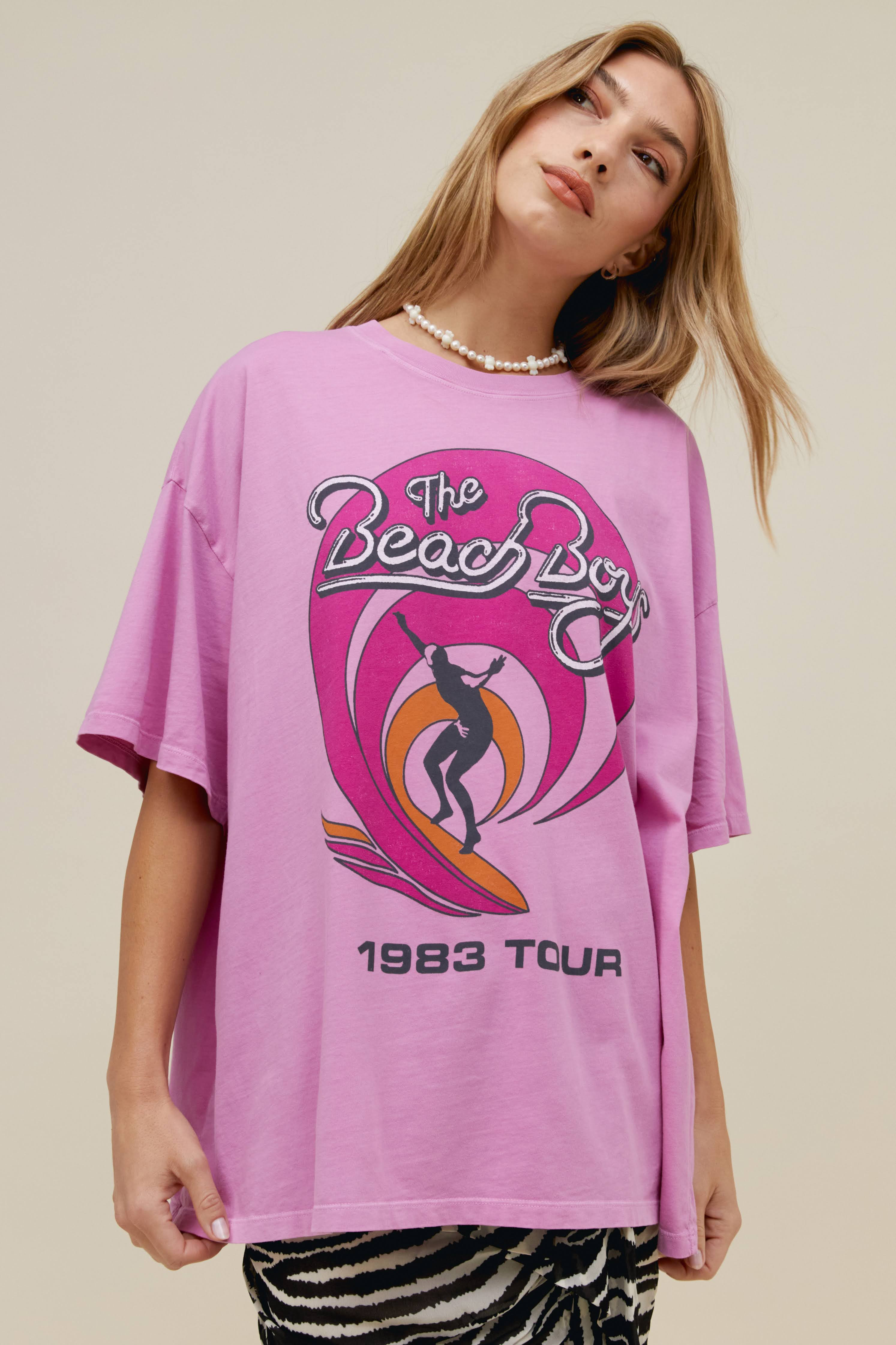 The Beach Boys 1983 Tour OS Tee in Lilac Bloom | Daydreamer