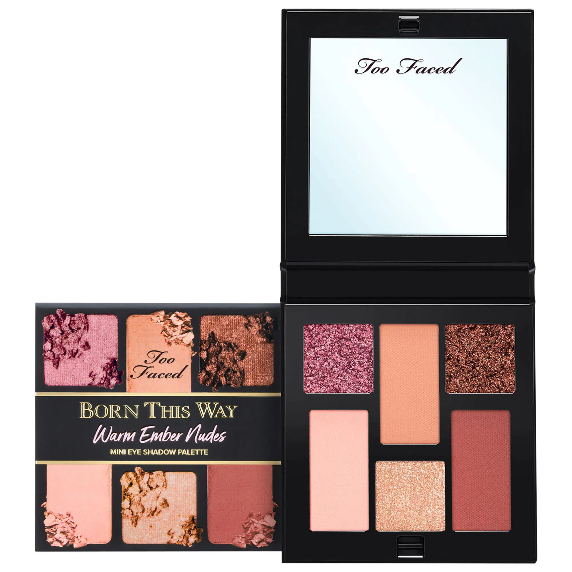 Too Faced Mini Born This Way Complexion-Inspired Eyeshadow Palette Warm Ember Nudes | Sephora (US)