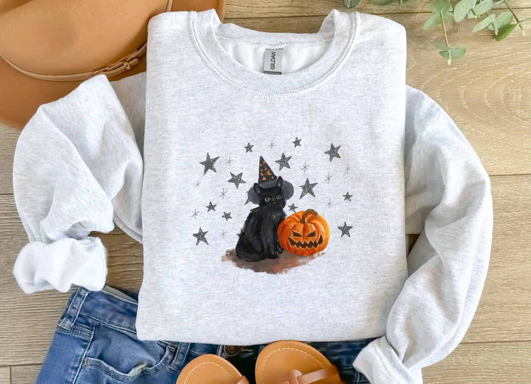 Vintage Halloween Crewneck Sweatshirt Vintage Wash Crewneck - Etsy | Etsy (US)