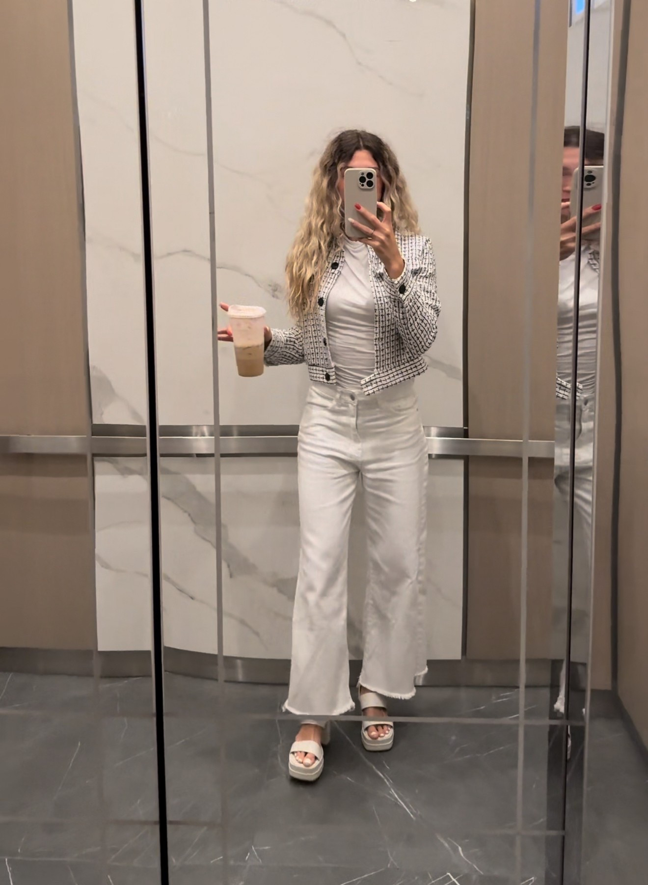 all white classic look 