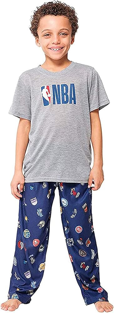 Ultra Game NBA Boys 2 Piece Tee Shirt & Lounge Pants Pajama Set (Sizes 4-20) | Amazon (US)