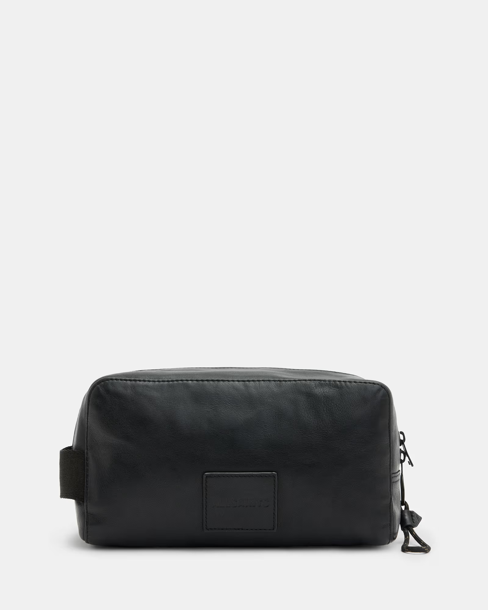 AllSaints Leather Kobe Leather Wash Bag, Size: One Size | AllSaints UK
