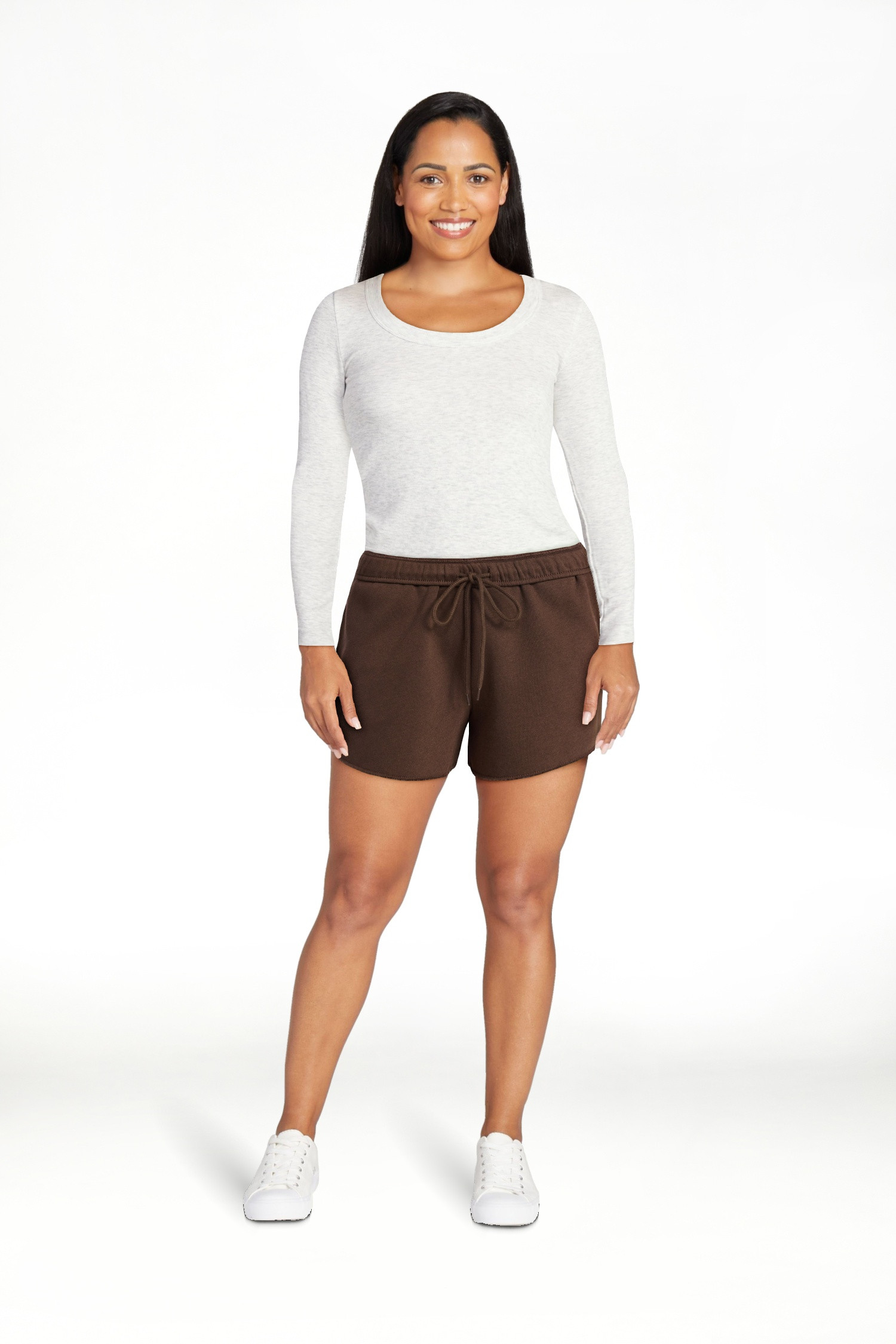 No Boundaries Foldover Fleece Short, Women's | Walmart (US)