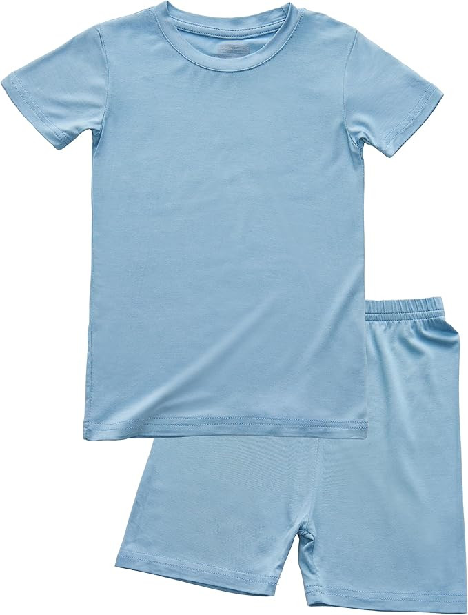 BABY 2T-10Y Toddler Kids Girls Boys Soft Comfy 2pcs Set Short Sleeve Shirts and Pants Sets | Amazon (US)