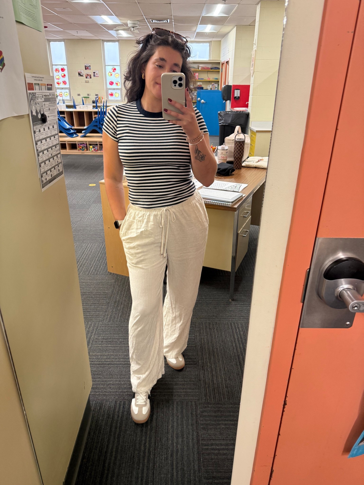 Where did the chilly fall weather go! Back to my go to linen pants and tshirt combo for this install warm October day! 

#LTKFindsUnder100 #LTKStyleTip #LTKWorkwear